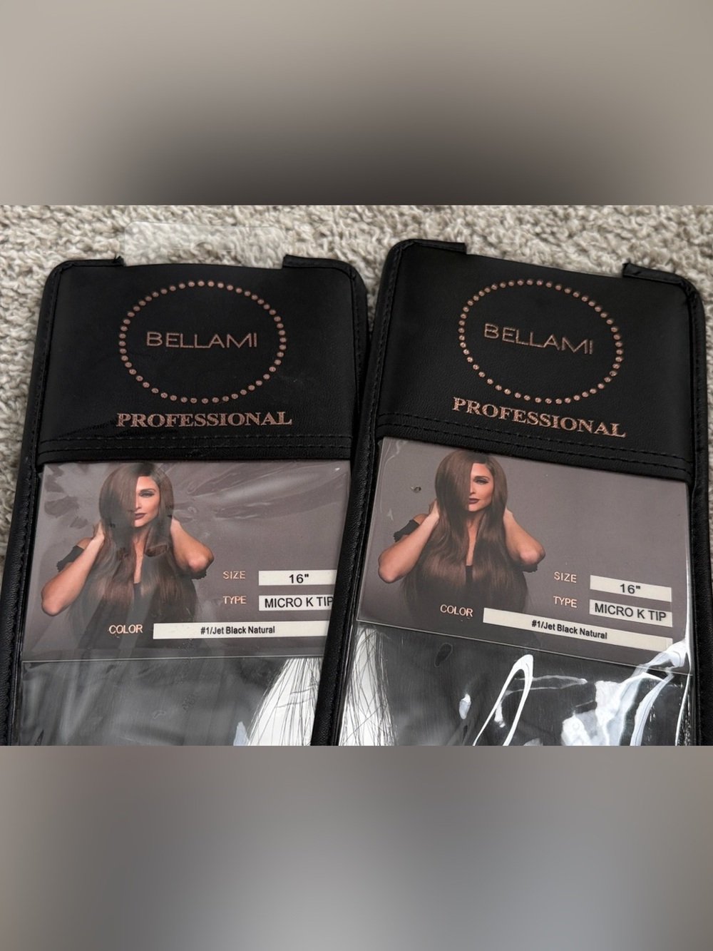 BELLAMI Micro K Tip Hair Extensions - Jet Black Natural
